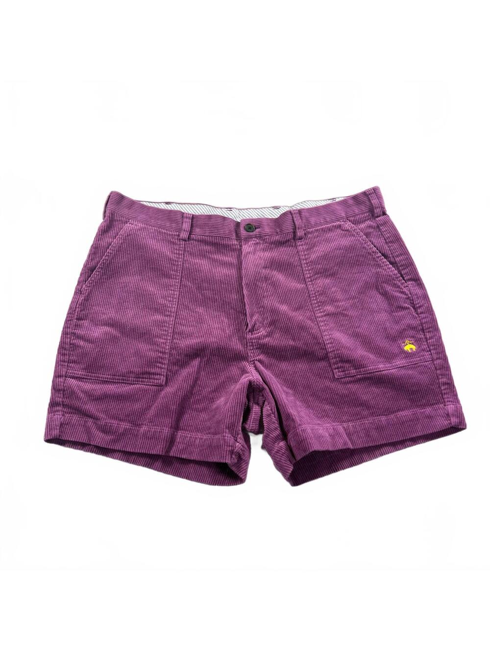 Brooks Brothers Bermuda Short Men W40 Purple Corduroy Cotton Preppy